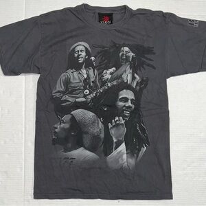 Vintage Bob Marley 2006 Shirt Small Zion Rootswear Y2k Grey Aop